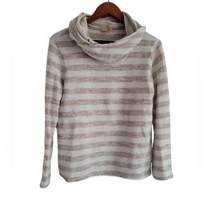 Striped Cowl Neck Sweater